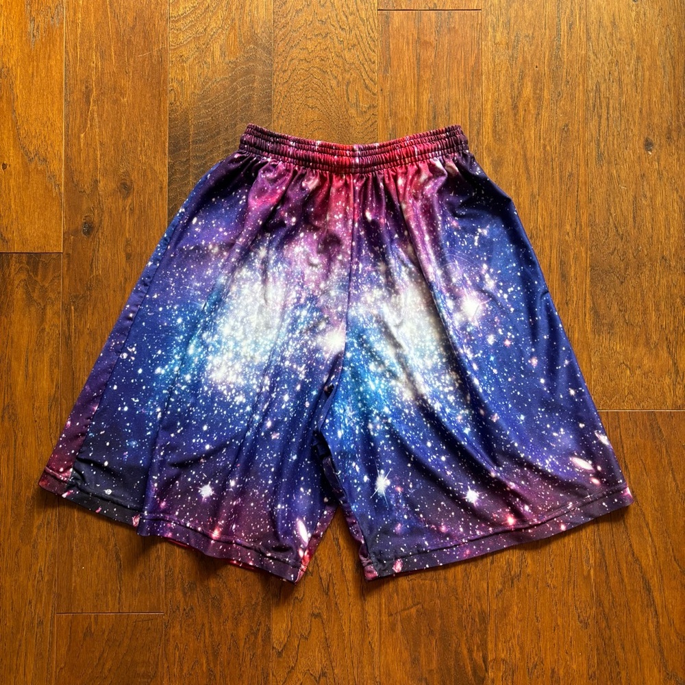 Fit 2 Win Galaxy Print Athletic Shorts | USA Made | Unisex Medium
